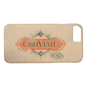 Orange Art Deco Obliviate Spell Graphic Case-Mate iPhone Case