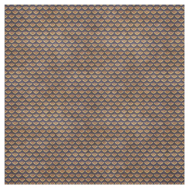 Orange Art Deco Vintage Fabric (Swatch)