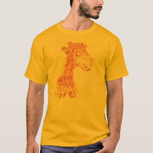 Orange Artsy Giraffe T-Shirt