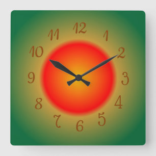 Orange atmosphérique/Rouge et Vert > Horloges de c