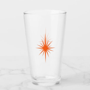 Orange Atomic Starburst Retro Midcentury Glass