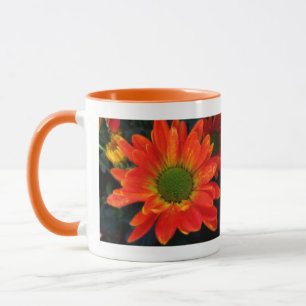 Orange Autumn Flower Beverage Mug