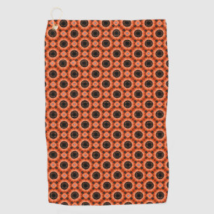 Orange Autumn Flower Golf Towel