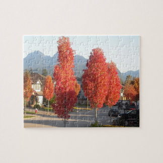Orange Autumn Leaves Jigsaw Puzzle