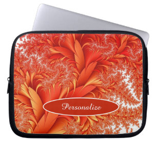 Orange Autumn Leaves Nature Personalize Laptop Sleeve
