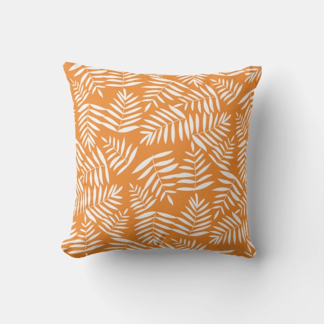 Orange Autumn Leaves Outdoor Fall  Outdoor Pillow (Front)