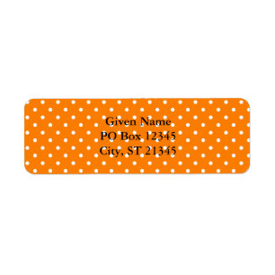 Orange avec des pois blancs