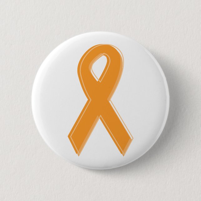Orange Awareness Ribbon 2 Inch Round Button (Front)