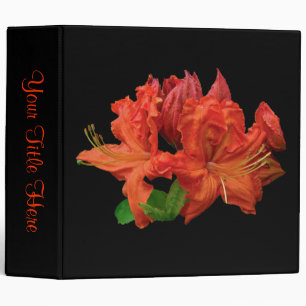 Orange Azalea Blossoms Binder