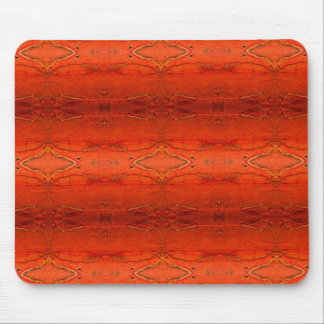 Orange Aztec Pattern Mouse Pad