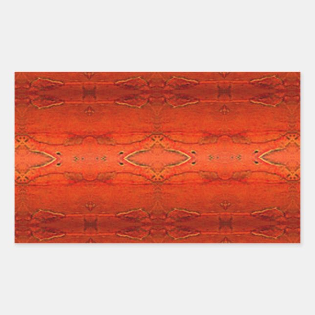 Orange Aztec Pattern Sticker (Front)
