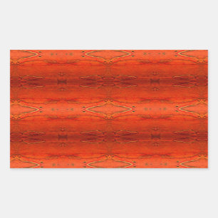 Orange Aztec Pattern Sticker