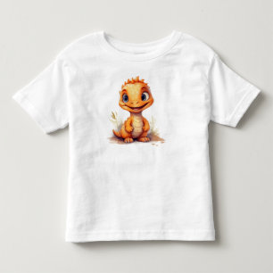 Orange baby dinosaur toddler t-shirt