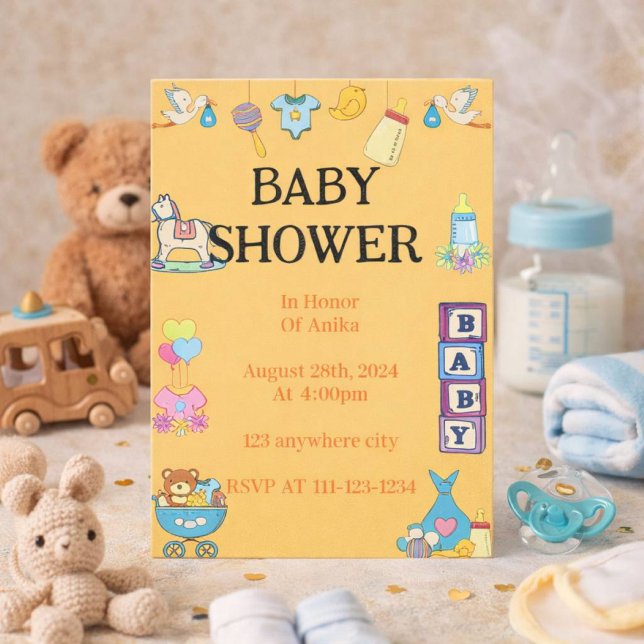 ORANGE BABY SHOWER INVITATION (Creator Uploaded)