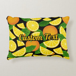 Orange Background Accent Pillow