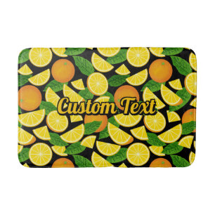 Orange Background Bath Mat