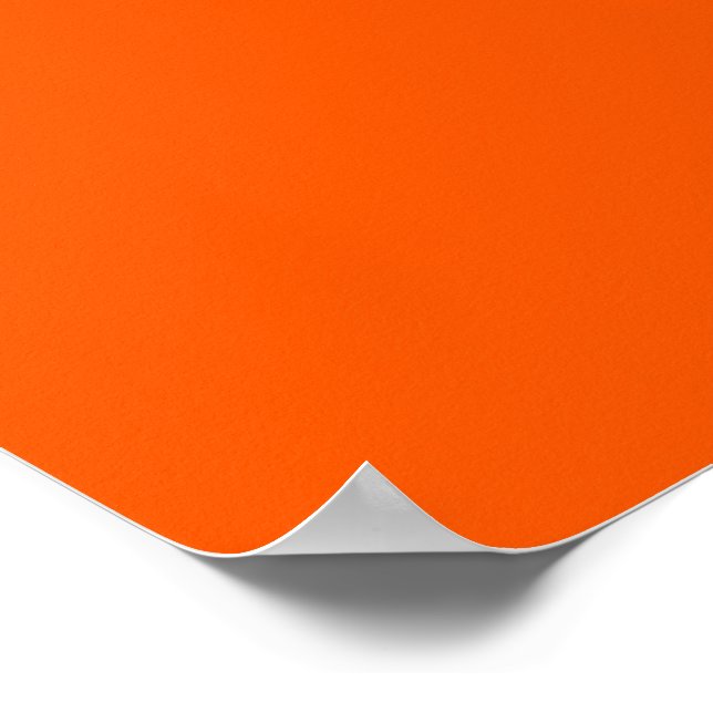 Orange Background Colour Customize This! Poster (Corner)