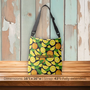 Orange Background Crossbody Bag