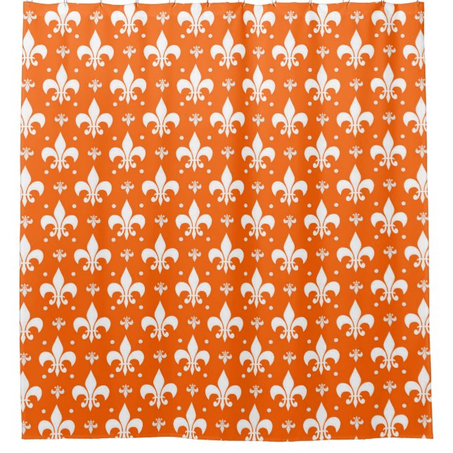 Orange Background Fleur-de-lis Pattern Design  (Front)