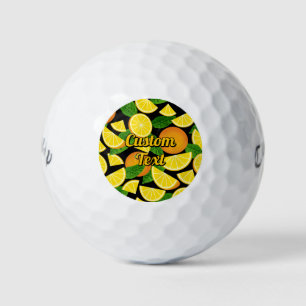 Orange Background Golf Balls