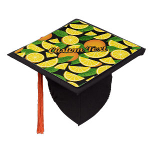 Orange Background Graduation Cap Topper