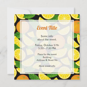 Orange Background Invitation