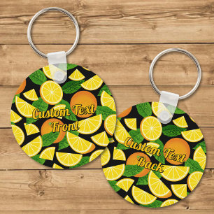 Orange Background Keychain
