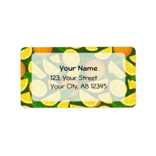 Orange Background Label