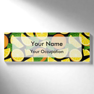 Orange Background Name Tag