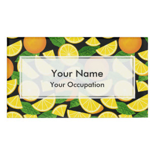 Orange Background Name Tag