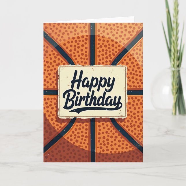 Orange Ball Birthday Card (Front)