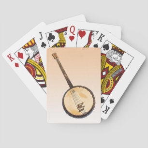 Orange Banjo Music Instrument Playing Cards