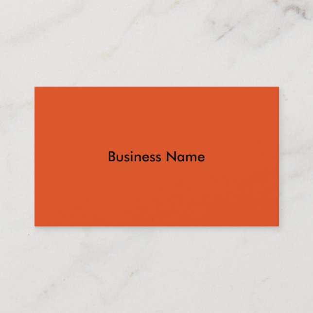Orange basic business cards (Front)