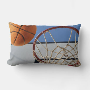 Orange Basketball About To Score Points, Lumbar Pillow