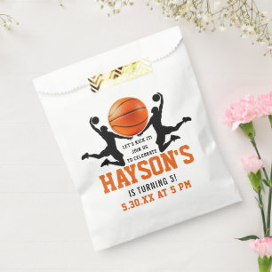 orange basketball Boy 5TH Birthday Party Favour Bag