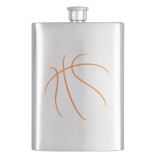 Orange Basketball Hip Flask