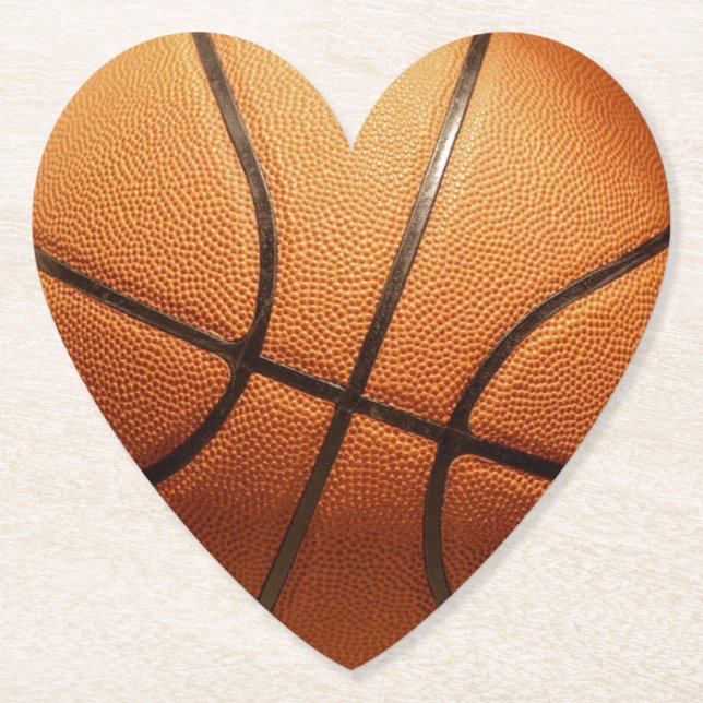 Orange Basketball, Paper Coaster (Front)
