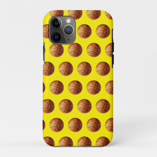 Orange Basketball Pattern, iPhone 11 Pro Case