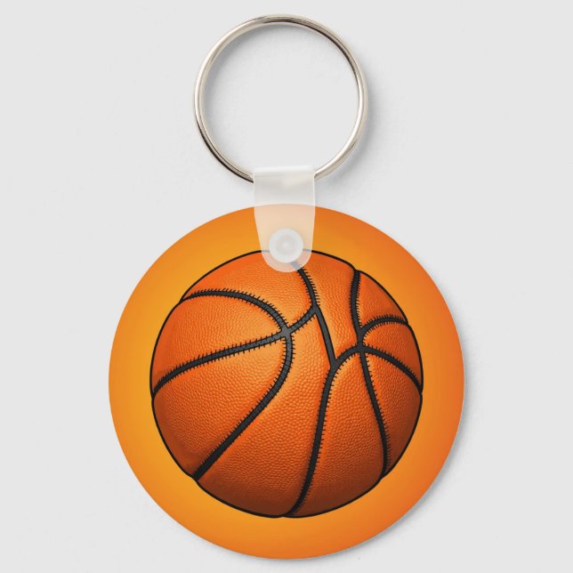 Orange Basketball Texture Keychain (Front)