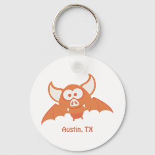 Orange Bat - Austin, TX Keychain