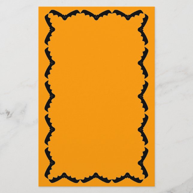 Orange Bat Stationery (Front)