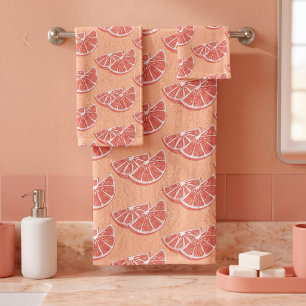 Orange Bath Towel Set