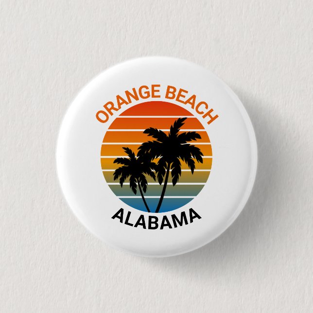 ORANGE BEACH ALABAMA 1 INCH ROUND BUTTON (Front)