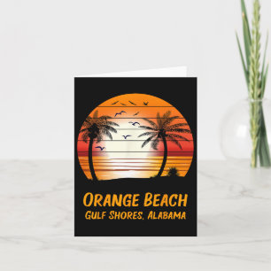 Orange Beach Gulf Shores Alabama Vintage Sunset Re Card