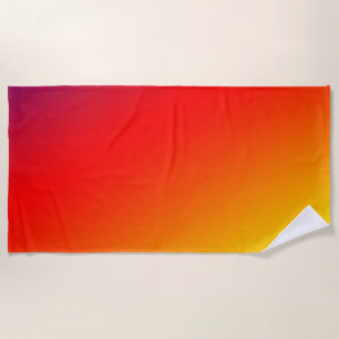 Orange Beach Warm Colour Sunny Gradient Beach Towel