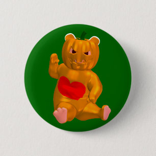 Orange Bear 2 Inch Round Button