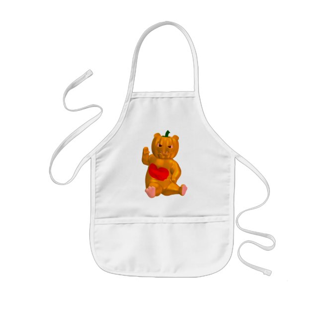 Orange Bear Kids Apron (Front)
