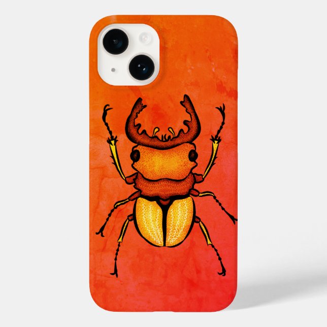 Orange Beetle Fun - Insect Lover Delight Case-Mate iPhone Case (Back)
