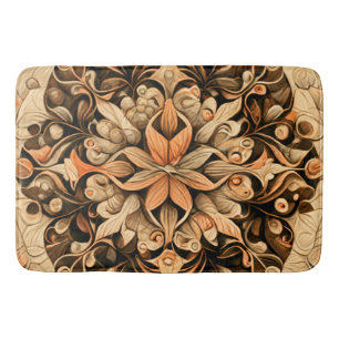 Orange Beige Brown Decoration aesthetic Background Bath Mat
