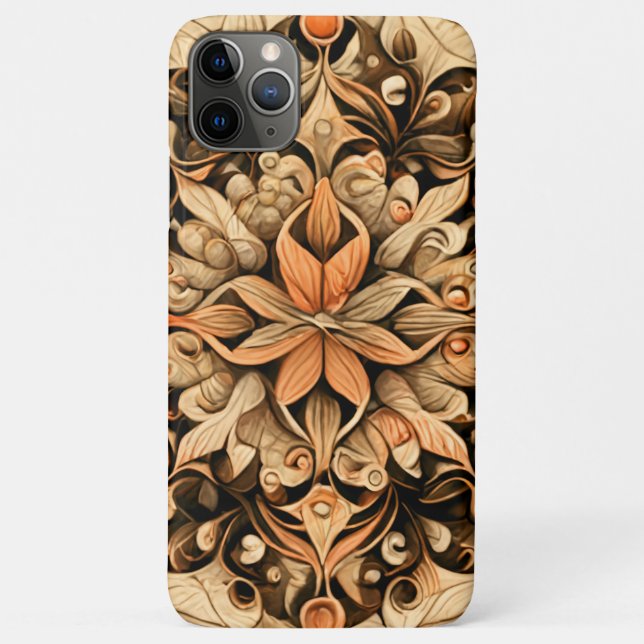 Orange Beige Brown Decoration aesthetic Background Case-Mate iPhone Case (Back)